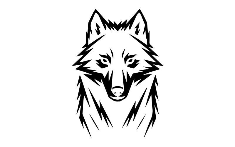 Ilustración de arte vectorial de silueta de lobo