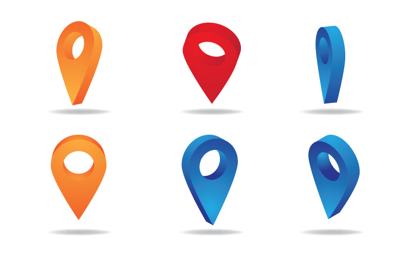 Locatiekaart vector pictogram illustratie ontwerp sjabloon v3.3