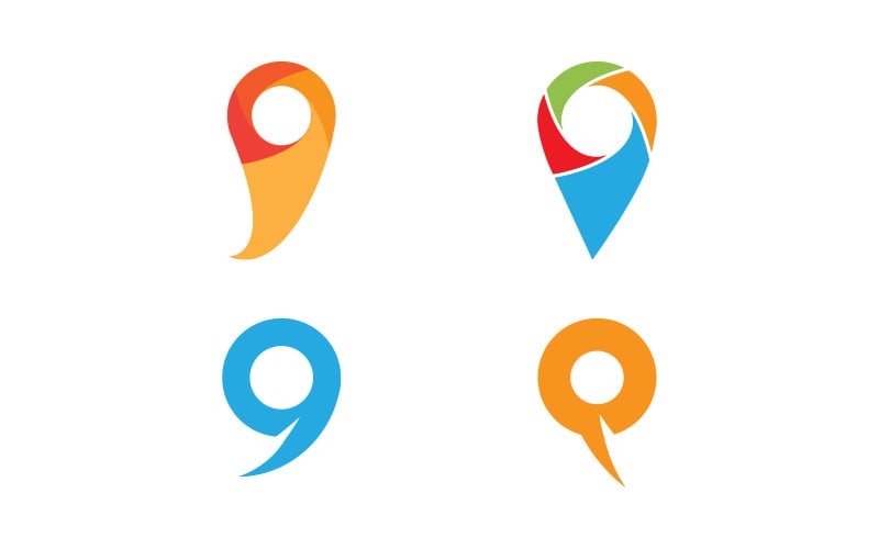 Location map vector icon illustration design template v3.4