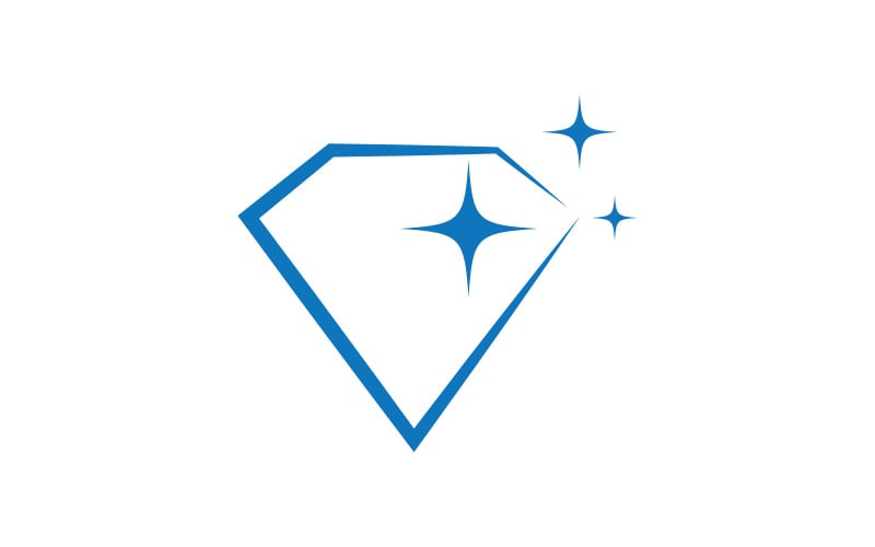 Lyxiga smycken Diamant ikon Logotyp vektor illustration v3.5