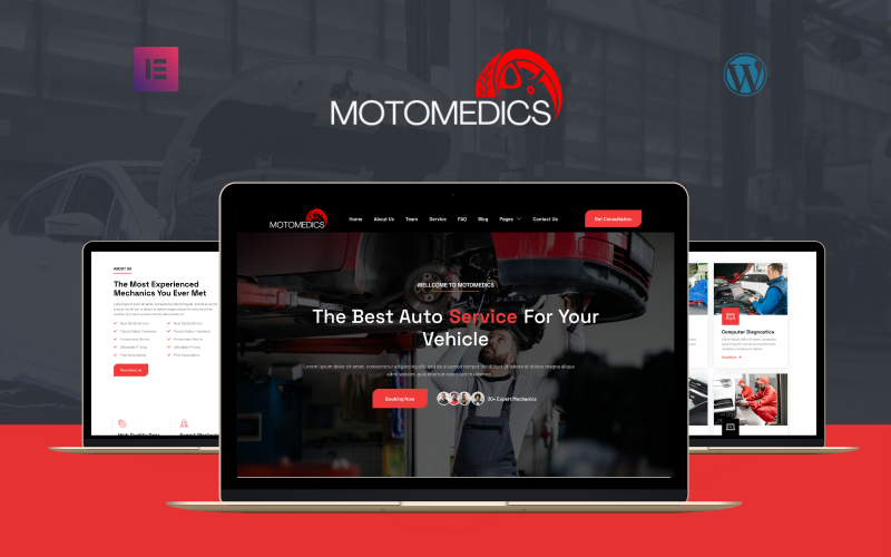 Motomedics - WordPress тема для ремонту та обслуговування автомобілів