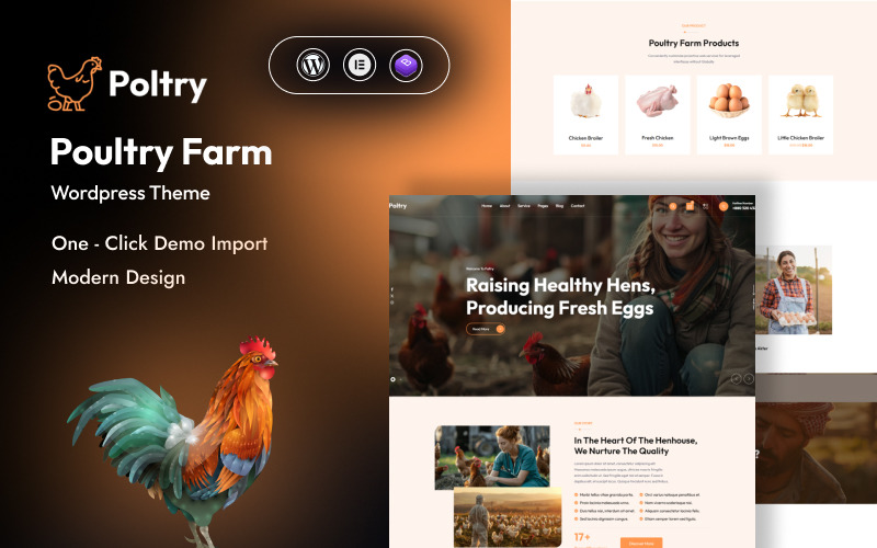 Poltry - WordPress-tema för fjäderfägårdar och jordbruk