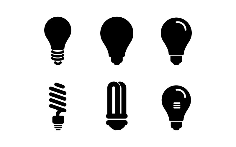 Villanykörte szimbólum logó design sablon illusztráció v.4