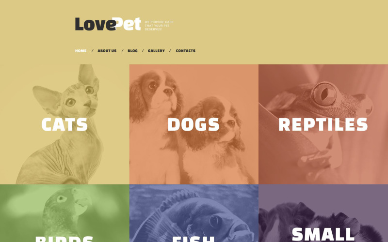 шаблон love pet drupal