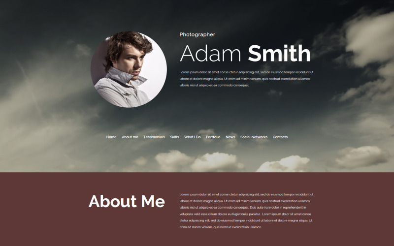 фотограф портфолио moto cms 3 шаблон
