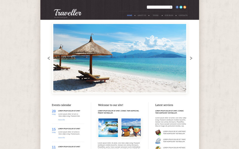 Responsive Website-Vorlage für Reisebüros