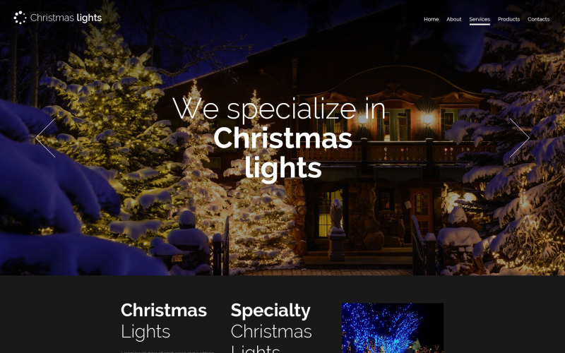 Responsive Website-Vorlage für Weihnachten