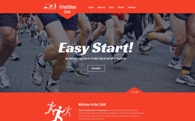 Skifahren Responsive Website-Vorlage