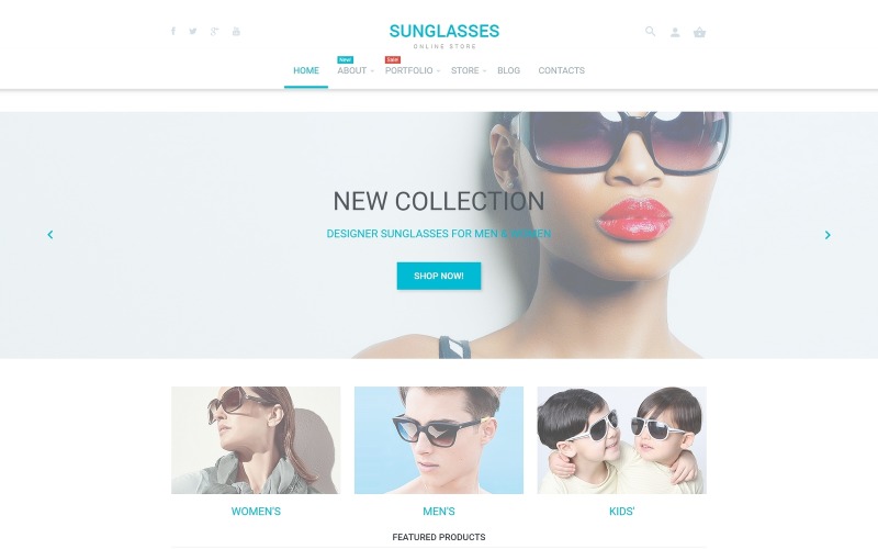 солнцезащитные очки магазин woocommerce тема