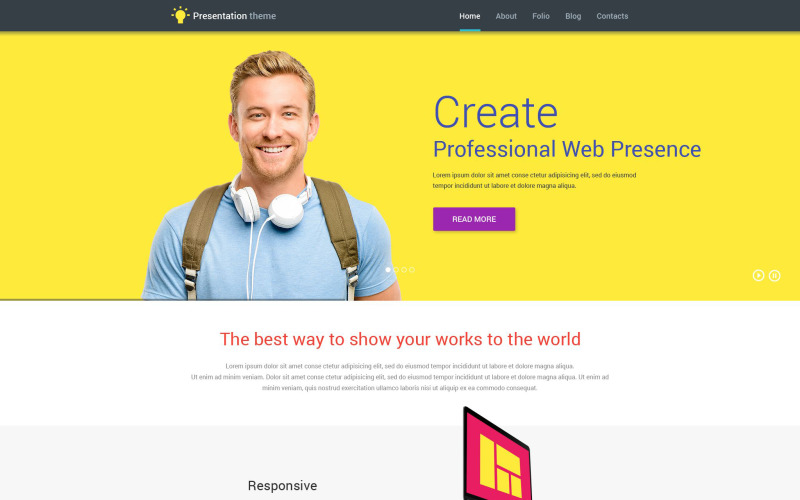 Webbpresentation WordPress-tema