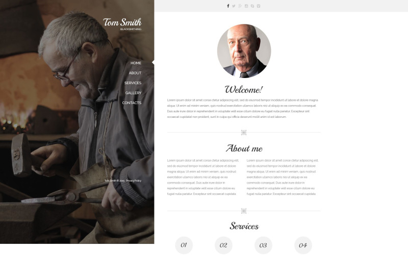 Website sjabloon voor smidsservices