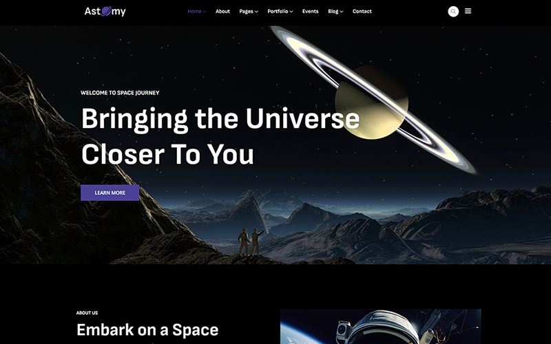 Astomy - Tema WordPress Elementor da Universal Studios