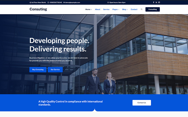 Consuting - Thème WordPress réactif pour le conseil et les solutions informatiques