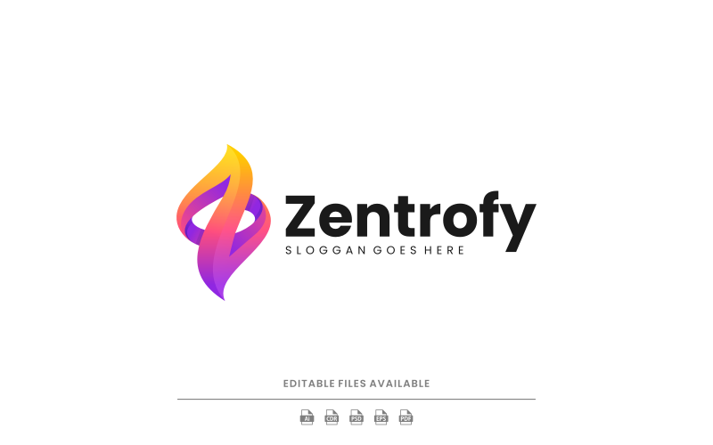 Design de logotipo moderno com letra Z em gradiente