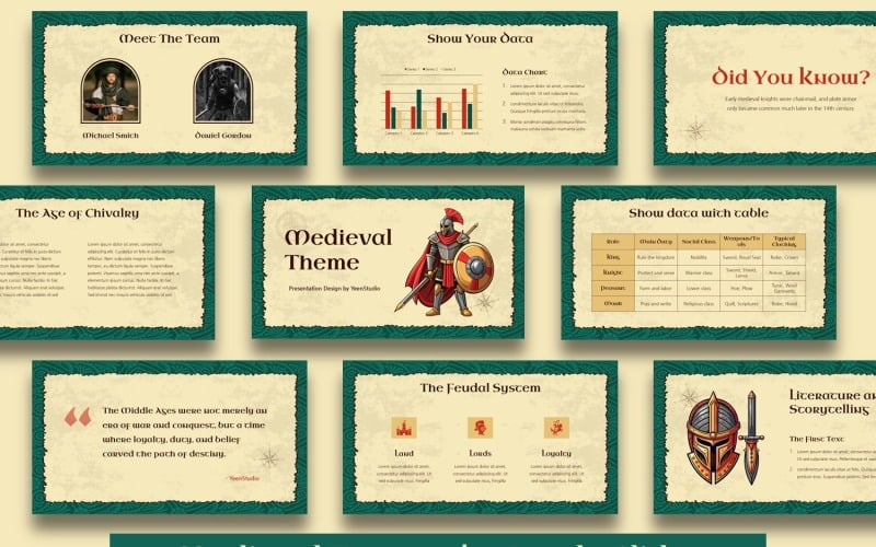 Šablona středověkých Google Slides