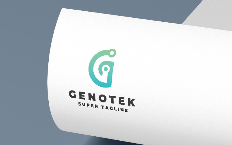 Logotipo G abstrato da Genotek Temp