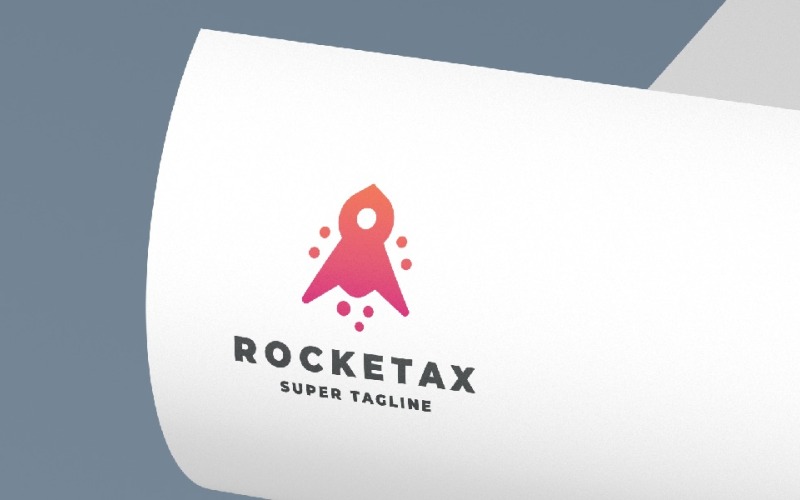 Mall för Red Rocket Startup-logotyp