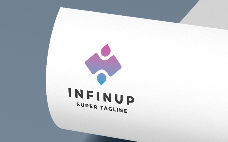 Шаблон логотипа Infinity M Drops