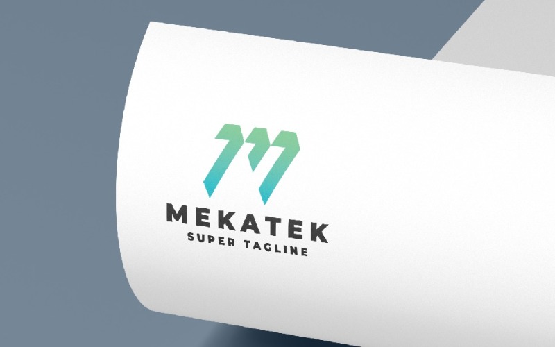 Шаблон логотипа Mekatek Letter M