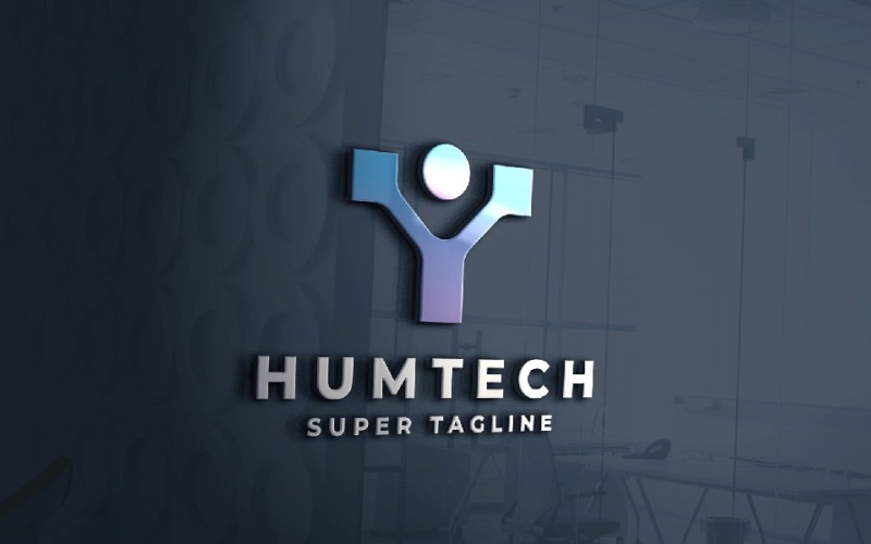 Szablon logo Ai Human Tech