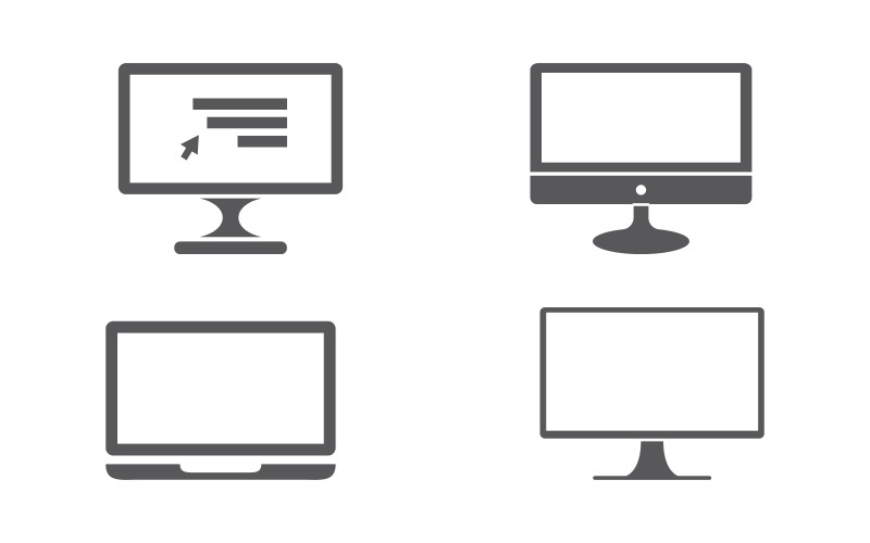 Datortjänster logotyp vektor ikon design illustration v.3
