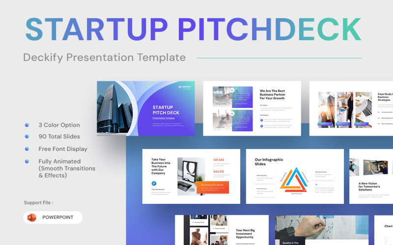 Deckify - PowerPoint-sjabloon voor een startup-pitchdeck