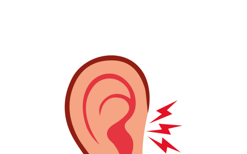 Detaljerad otitis media öroninfektion anatomi medicinsk vektor