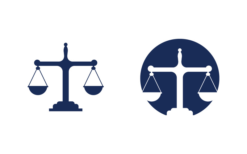 Logotipo do escritório de advocacia Justice, modelo de ilustração vetorial v.1