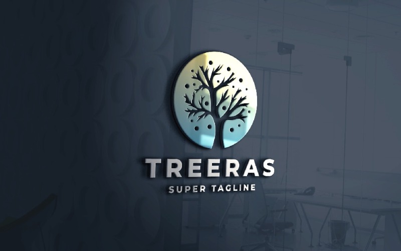 Modello di logo di albero vecchio della natura