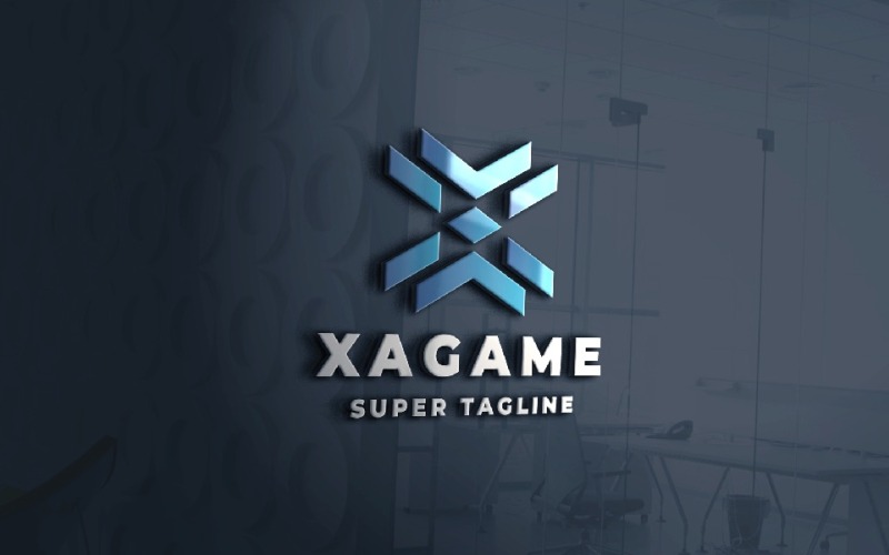 Шаблон логотипу Xagame з літерою X
