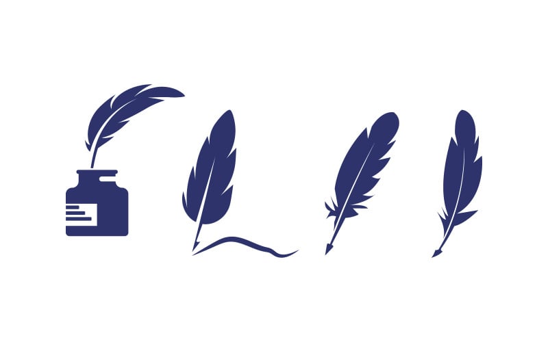 Toll toll író logó illusztráció sablon design v3.4