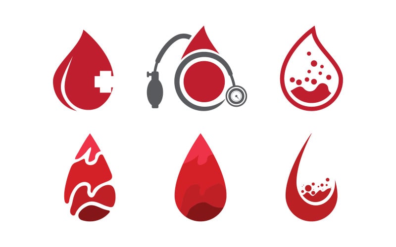 Droppe blodgivare medicinsk vektor ikon illustration design v.1