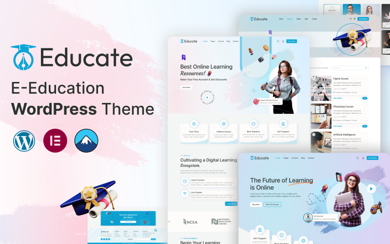 Educate — Motyw WordPress dla kursów online i centrum edukacji