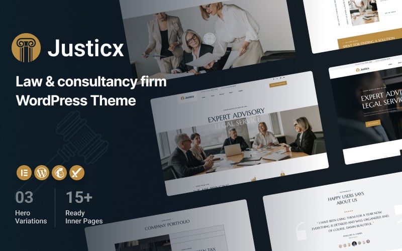 Justicx – WordPress-Theme für Rechts- und Beratungsfirmen