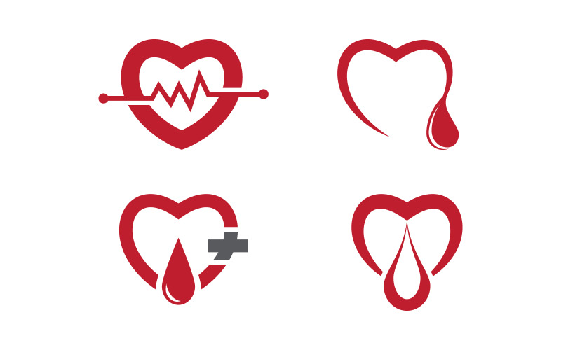 Крапля крові донора медичний векторний значок ілюстрація дизайн v.2
