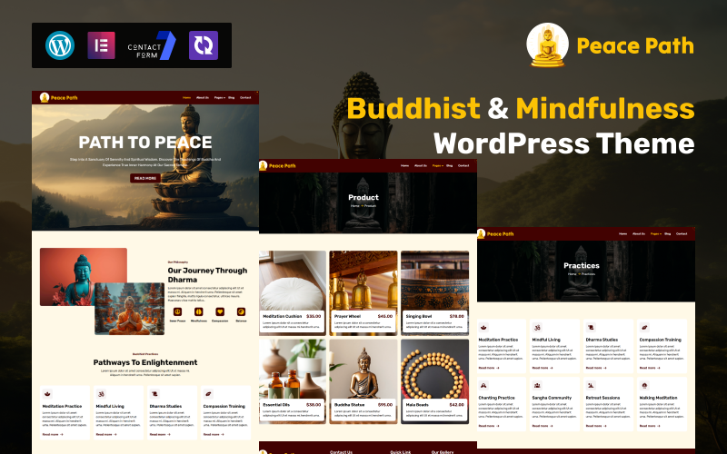 PeacePath – motyw WordPress buddyjski i uważności