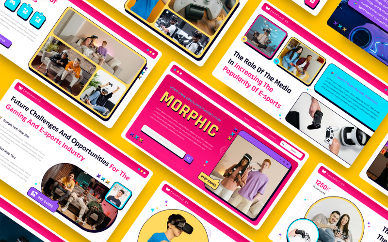 Google Slide-sjabloon voor videogameontwikkelaars