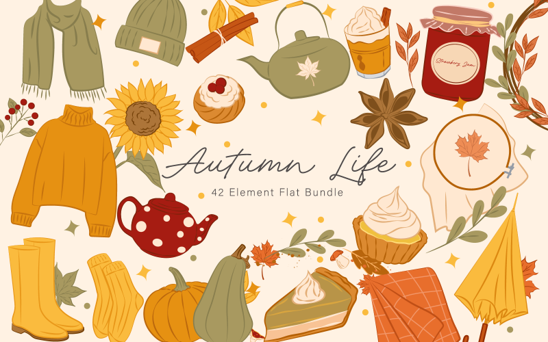 Herfstleven schattige collectie