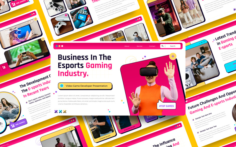 视频游戏开发者 PowerPoint 模板