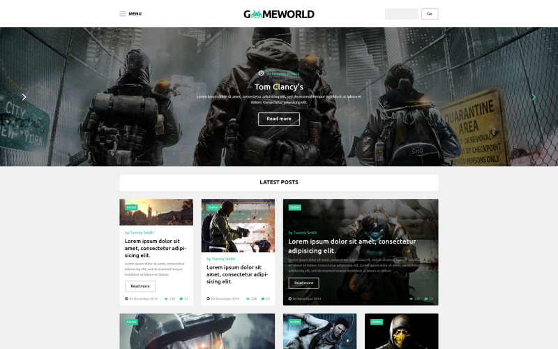 Gameworld WordPress-thema