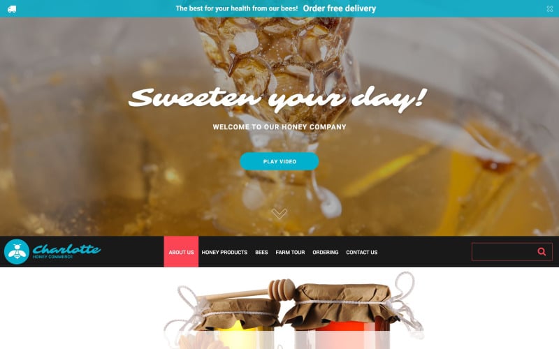 Honey Store Website Template