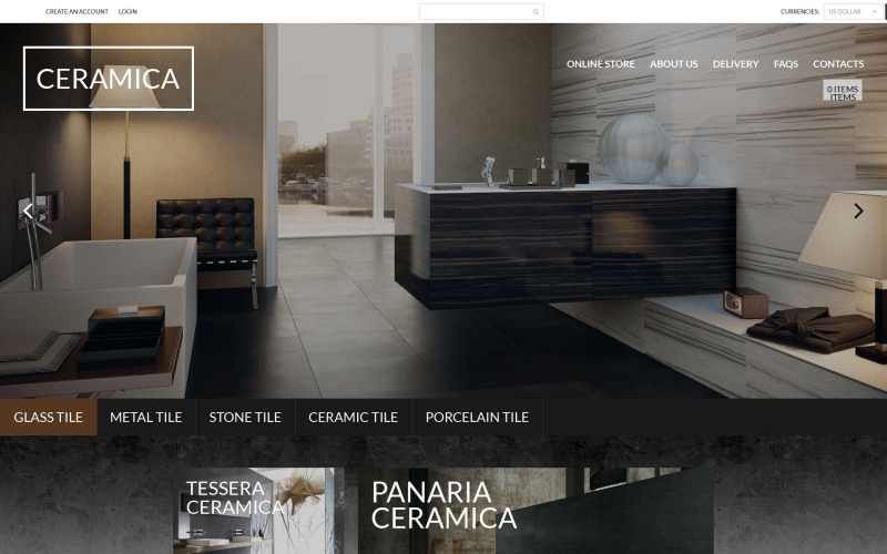 роскошный керамический шаблон virtuemart