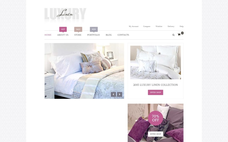 роскошная льняная тема woocommerce