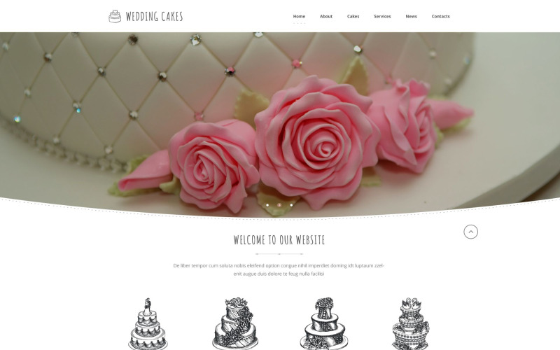 Modèle de site Web Wedding Cake Co