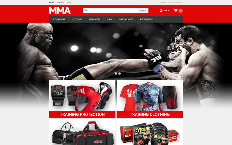 Motyw PrestaShop MMA Outfit Store