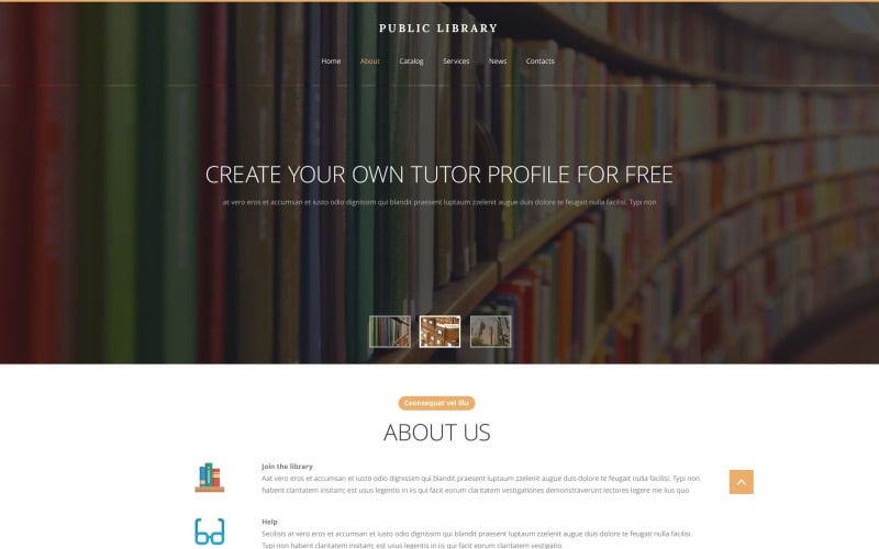 Public Library Website Template