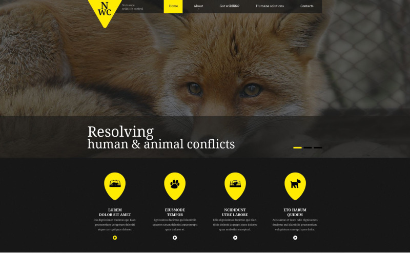 Responsieve websitesjabloon Wild Life
