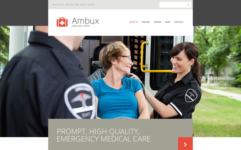Шаблон веб-сайта службы скорой помощи