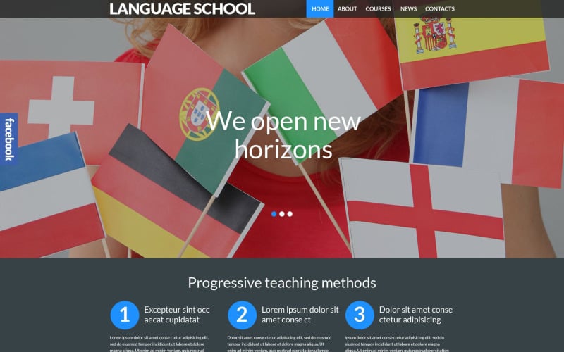 Språkskolans responsiva WordPress-tema