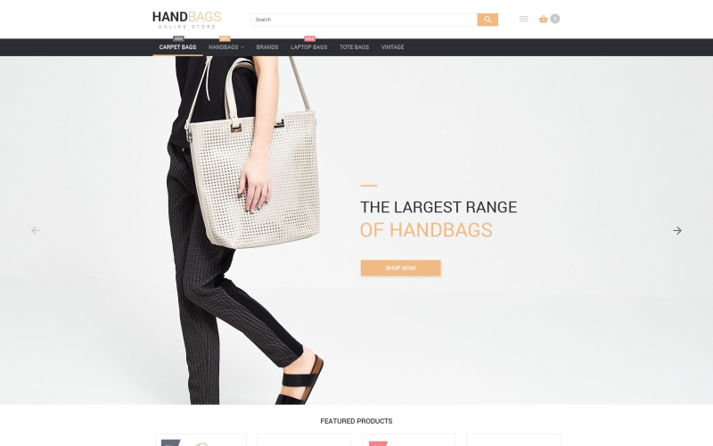 Stylowe torby Boutique Magento Theme